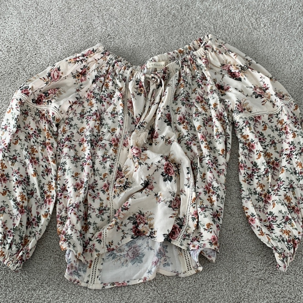 Love stitch off the shoulder tunic